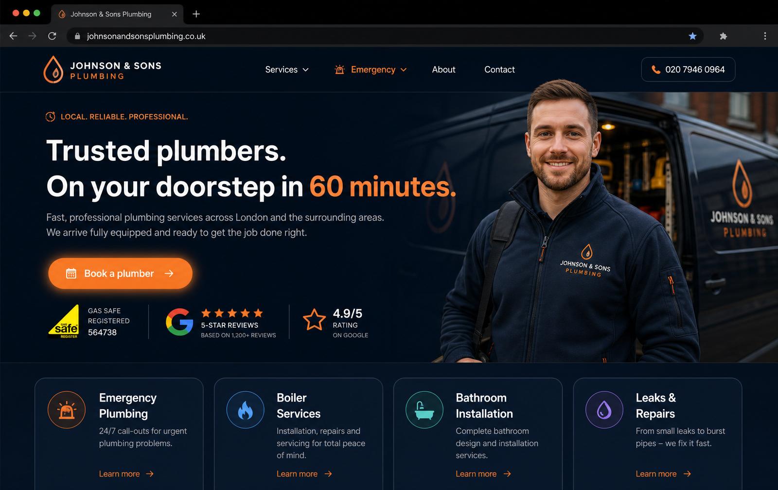 Modern redesigned website