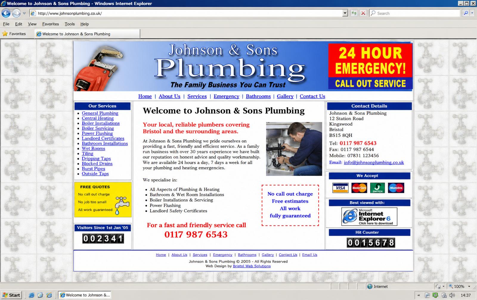Outdated website